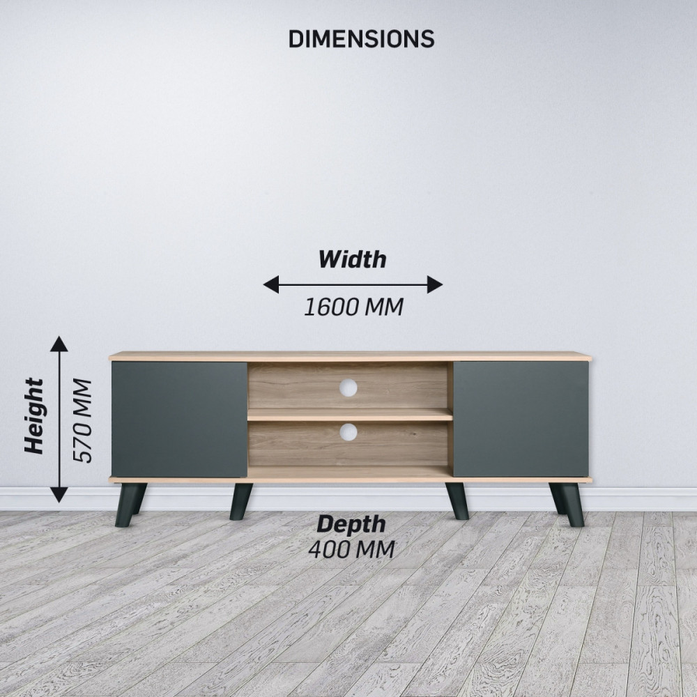 Everfurn Laurel Tal TV Stand 1.6M Width