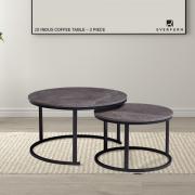 Indus Nesting Coffee Table Marble Grey - 2 Piece