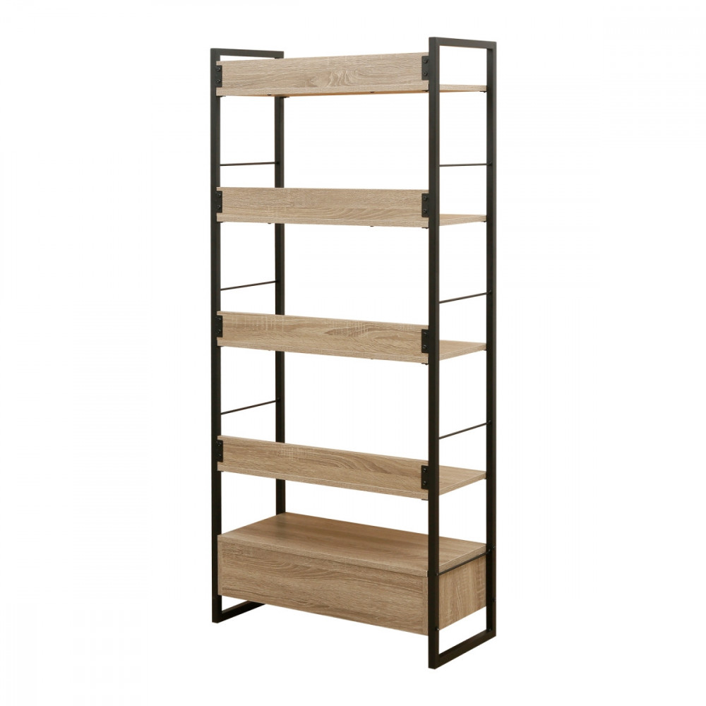 Baltic Wide Bookshelf with Large Drawer