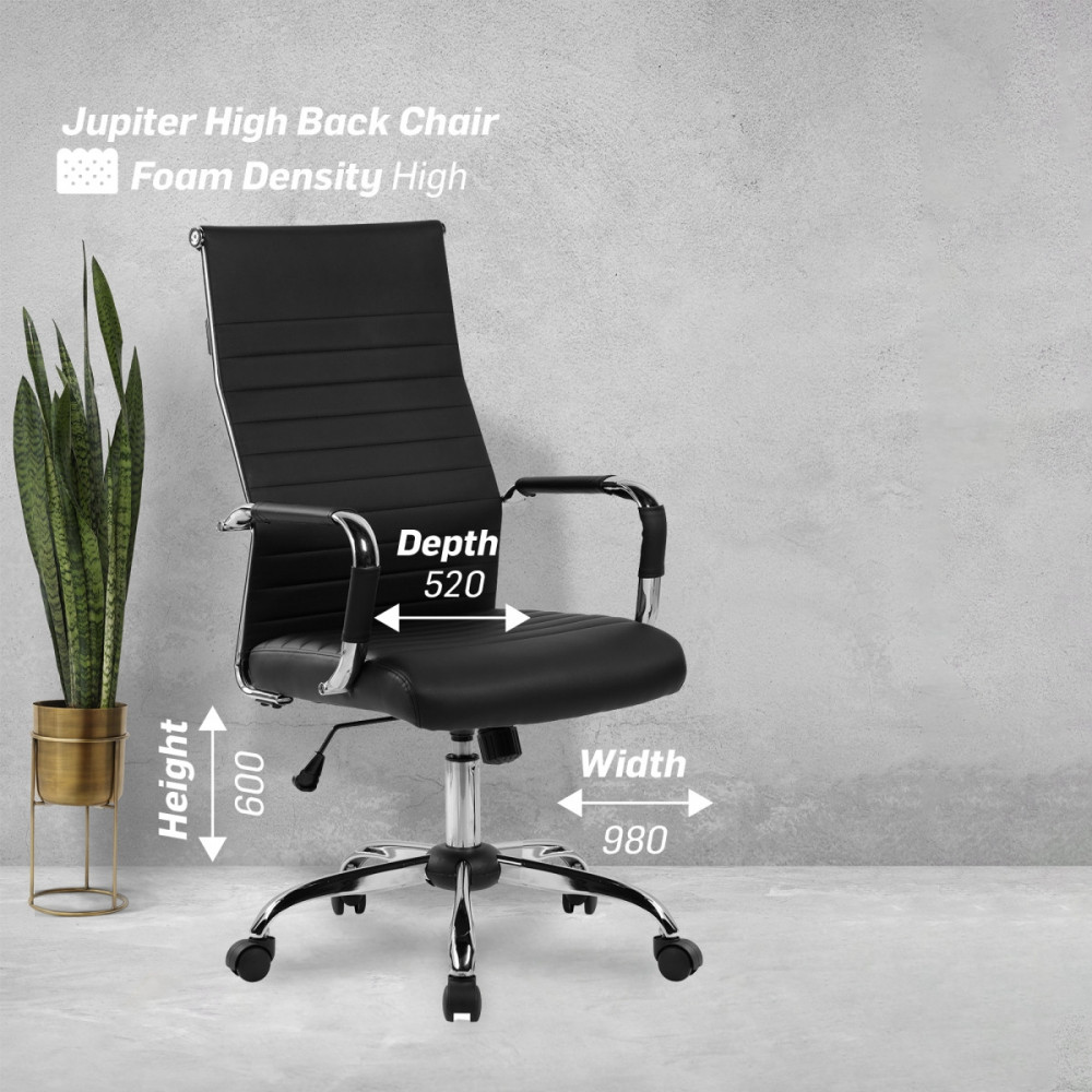 Jupiter High Back Office Chair with Padded Seat