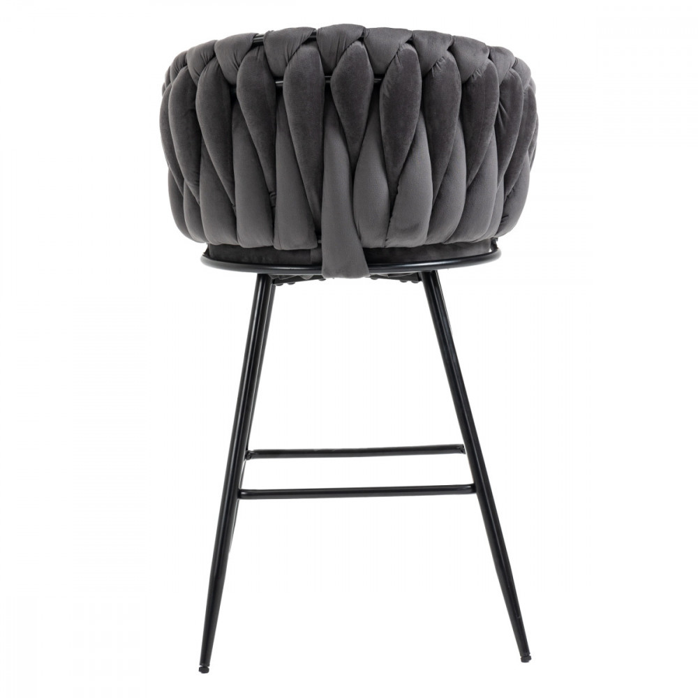 Premium Florest Large Velvet Barstool - 2 Pack