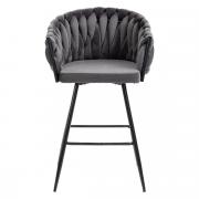 Premium Florest Large Velvet Barstool - 2 Pack