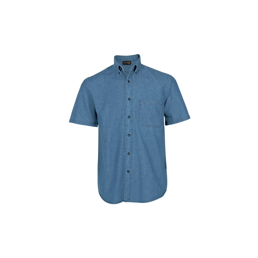 Mens Denim Shirt Short Sleeve