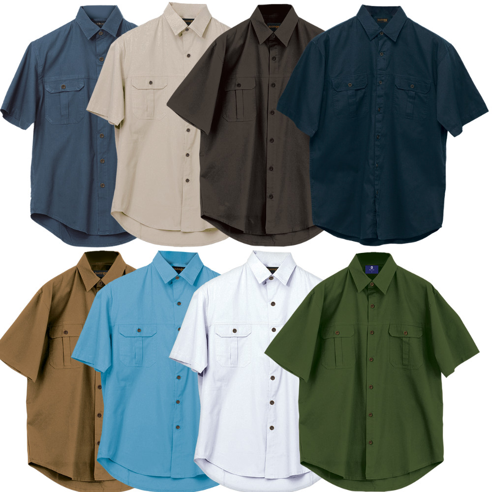 Mens Plain Bush Shirt