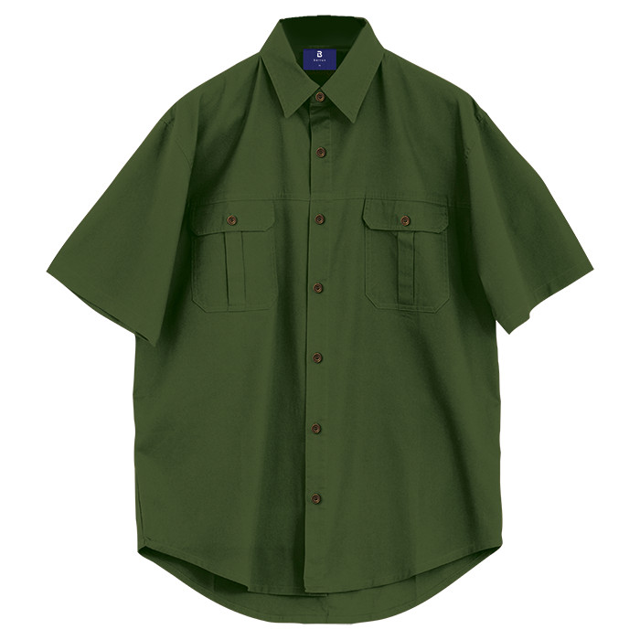 Mens Plain Bush Shirt