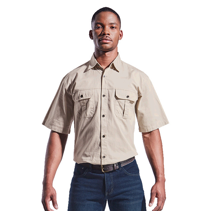 Mens Plain Bush Shirt