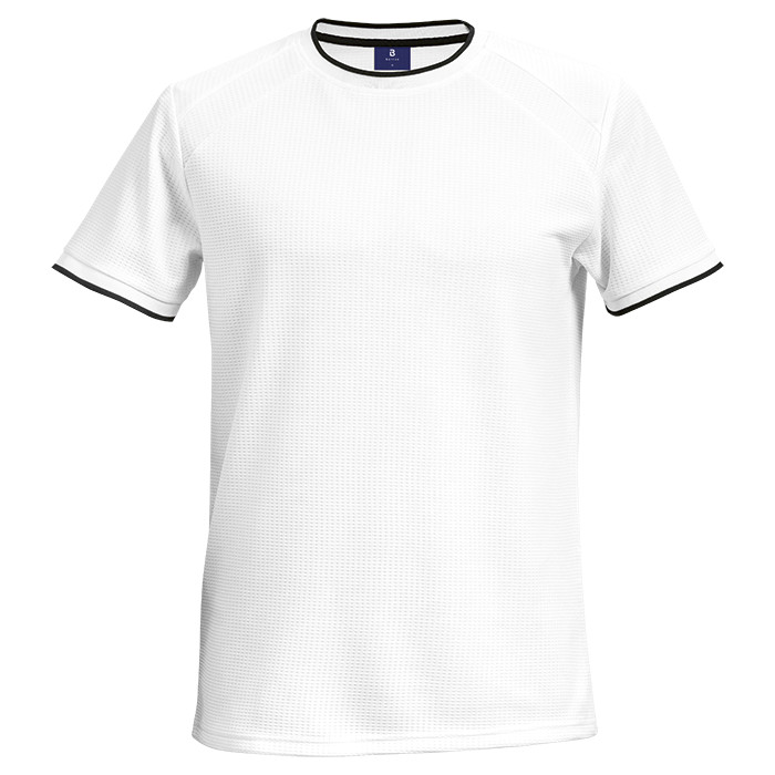 Mens 175g Ringer T-Shirt Polyester Eyelet