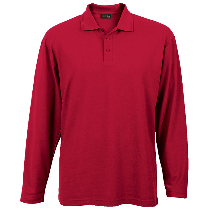 Mens 175g Pique Knit Long Sleeve Golfer