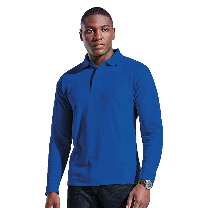 Mens 175g Pique Knit Long Sleeve Golfer