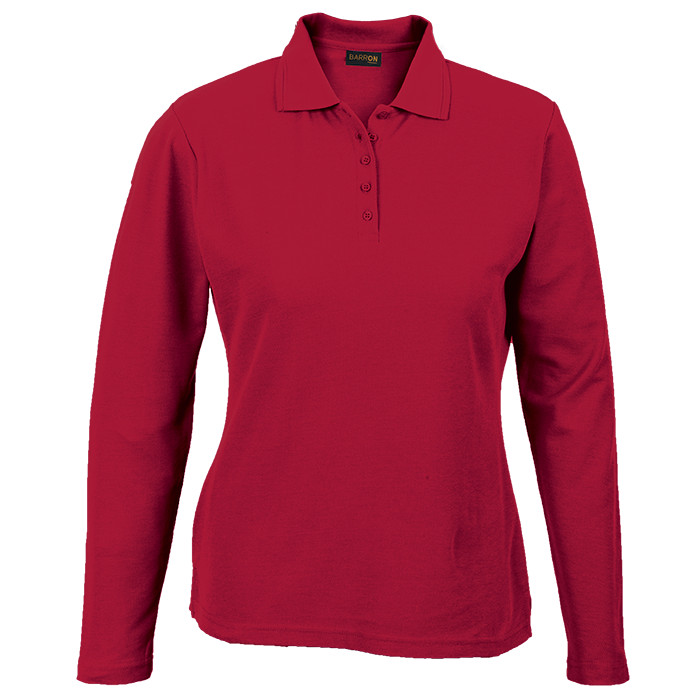 Ladies 175g Pique Knit Long Sleeve Golfer