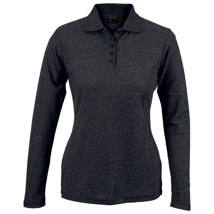 Ladies 175g Pique Knit Long Sleeve Golfer