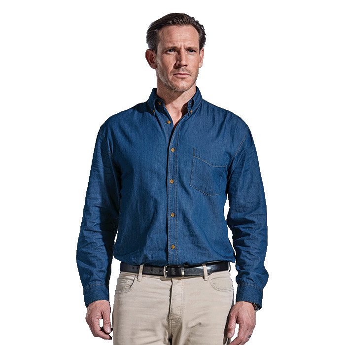 Denver Denim Shirt Long Sleeve Mens