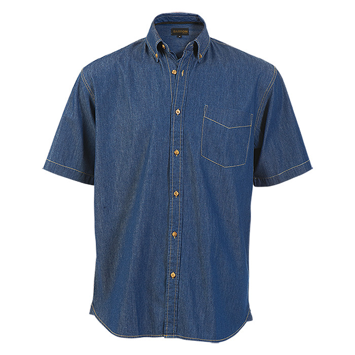 Denver Denim Shirt Short Sleeve Mens