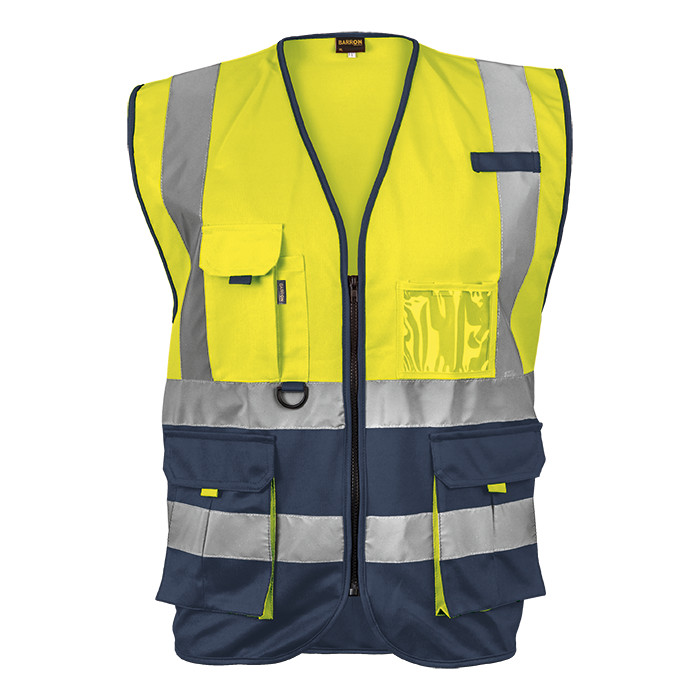 Signal Vest - Navy  & Safety Yellow