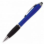 Ballpoint Pen with Rubber Grip and Stylus