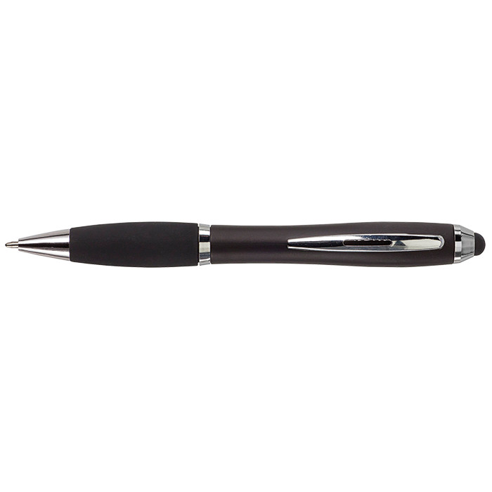 Ballpoint Pen with Rubber Grip and Stylus