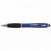 Ballpoint Pen with Rubber Grip and Stylus