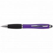 Ballpoint Pen with Rubber Grip and Stylus