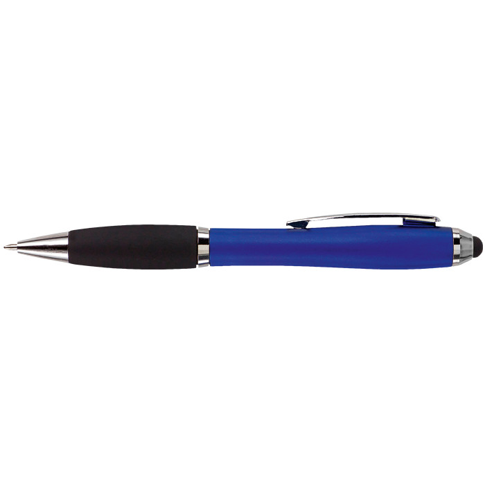 Ballpoint Pen with Rubber Grip and Stylus