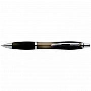 Curved Design Ballpoint Pen with Coloured Barrel