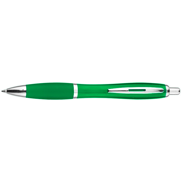 Curved Design Ballpoint Pen with Coloured Barrel