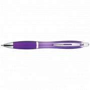 Curved Design Ballpoint Pen with Coloured Barrel