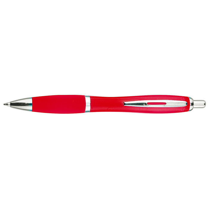 Curved Design Ballpoint Pen with Coloured Barrel