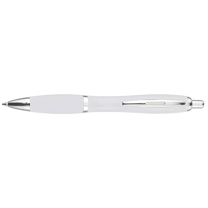 Curved Design Ballpoint Pen with Coloured Barrel