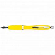 Curved Design Ballpoint Pen with Coloured Barrel