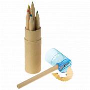 Coloured Pencil Set with Sharpener Set of 6