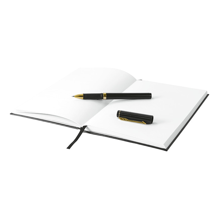 A5 Notebook With Pen Gift Set Black