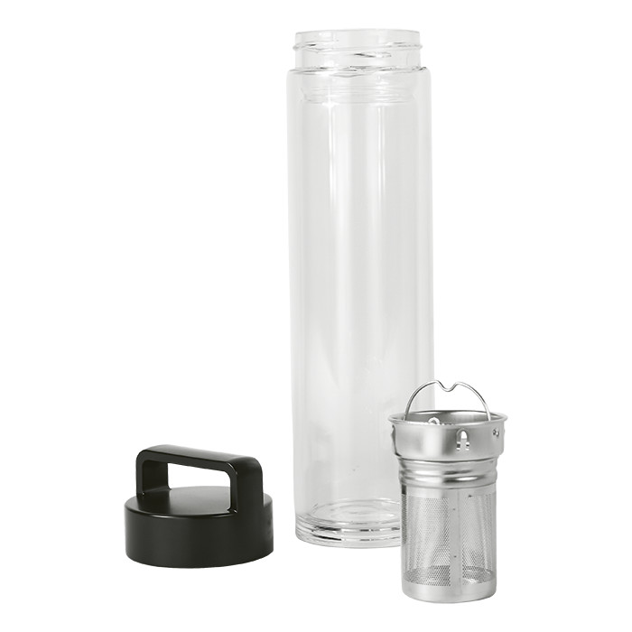 500ml Double Wall Glass Filter Flask Black