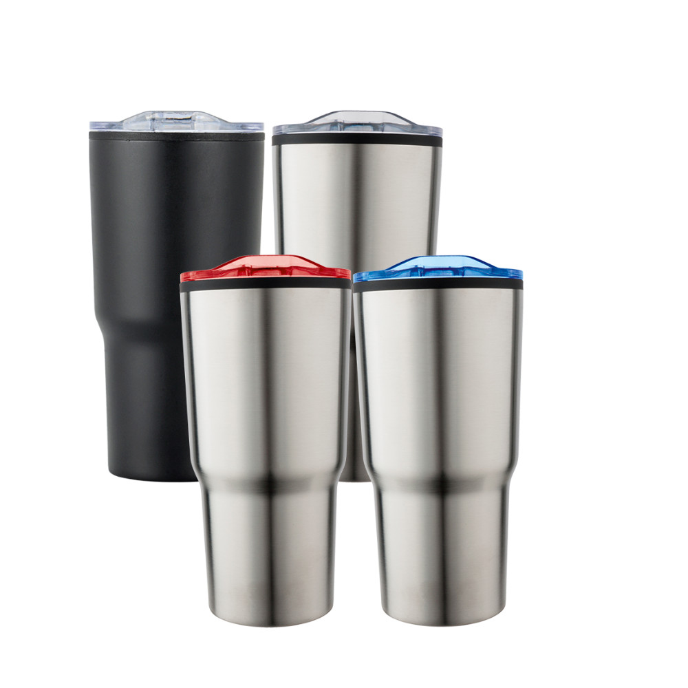 590ml Stainless Steel Mug With Clear Lid