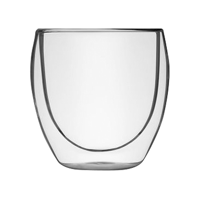 Elegant Double Wall Glass Mug in Gift Box Clear