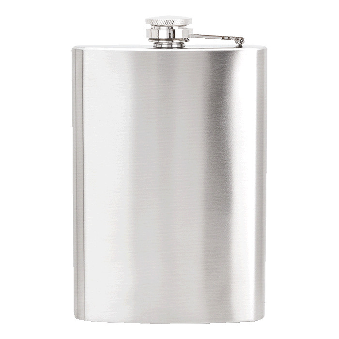 Hip Flask 304 Stainless Steel Silver