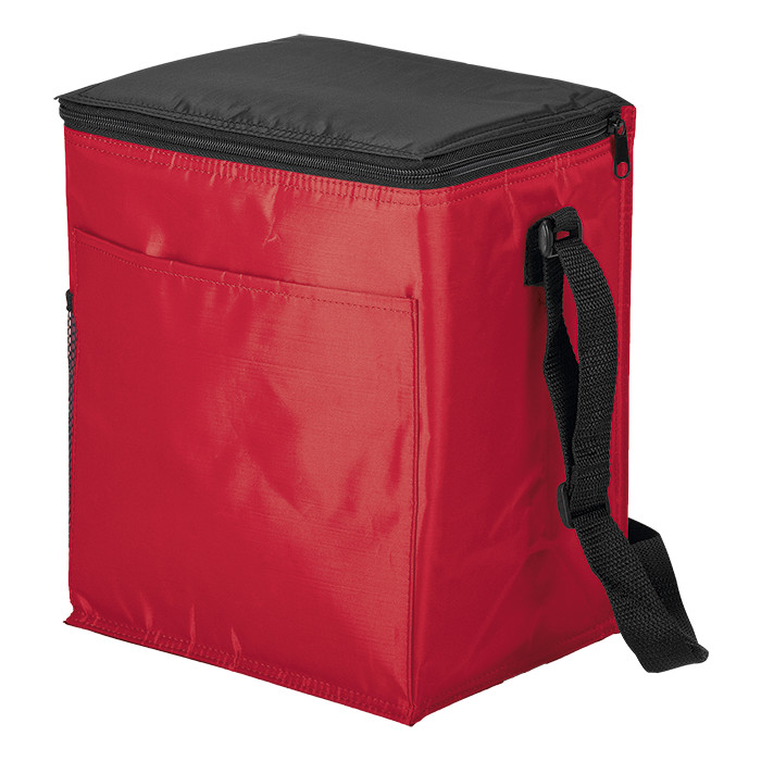 12 Can Cooler with 2 Exterior Pockets 70D PEVA Lining