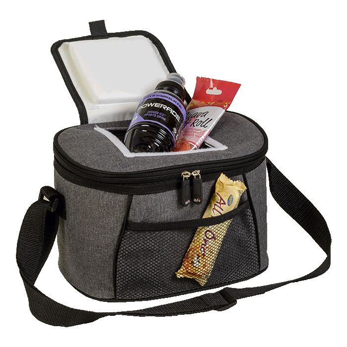 Grey Melange Cooler With Flip Open Lid