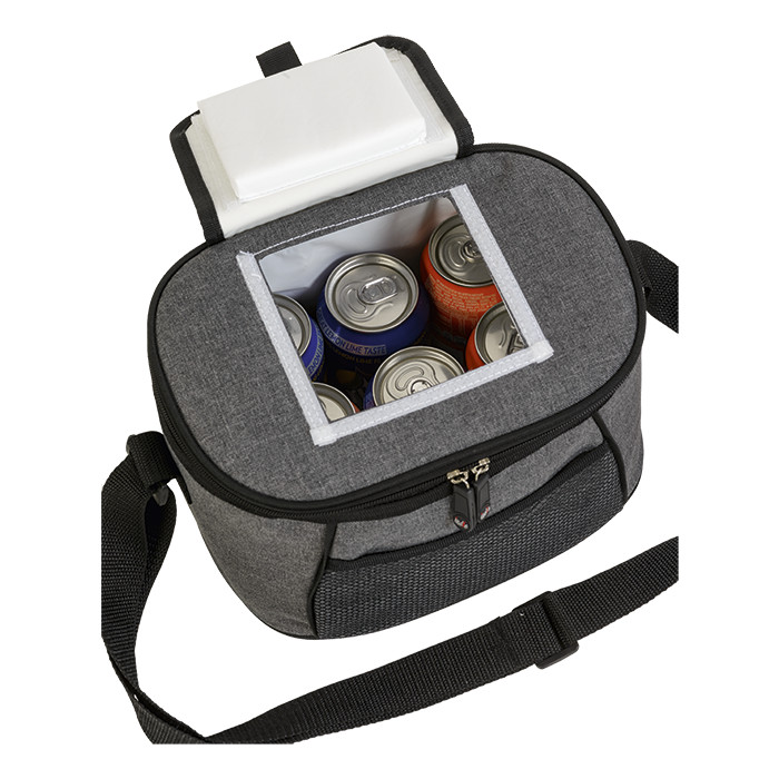 Grey Melange Cooler With Flip Open Lid