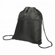 Drawstring Sport Bag with Zip Pocket