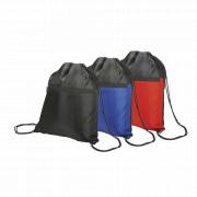 Drawstring Sport Bag with Zip Pocket