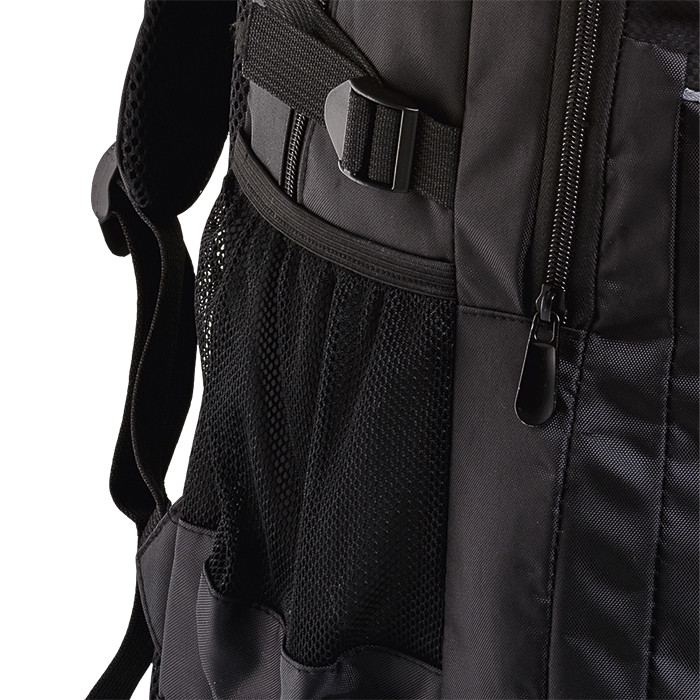 Curved Piping Backpack Black