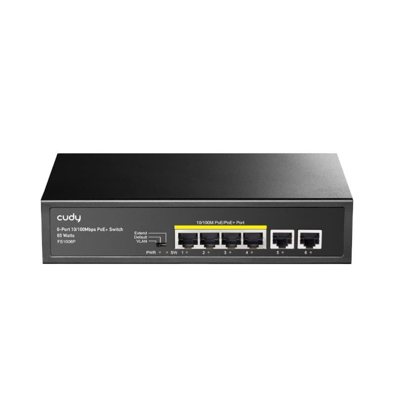 6-Port Ethernet Unmanaged Switch – 4 Ports POE