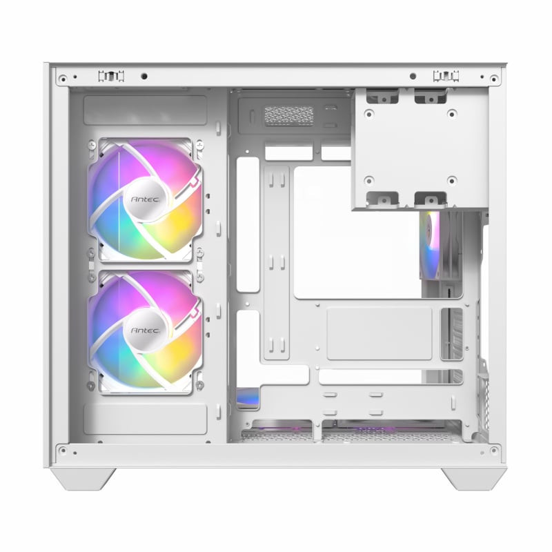 CX800 Elite ATX | Micro-ATX | ITX RGB Mid-Tower Dual Chamber Gaming Chassis – White