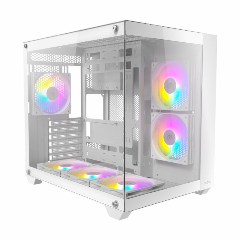 CX800 Elite ATX | Micro-ATX | ITX RGB Mid-Tower Dual Chamber Gaming Chassis – White