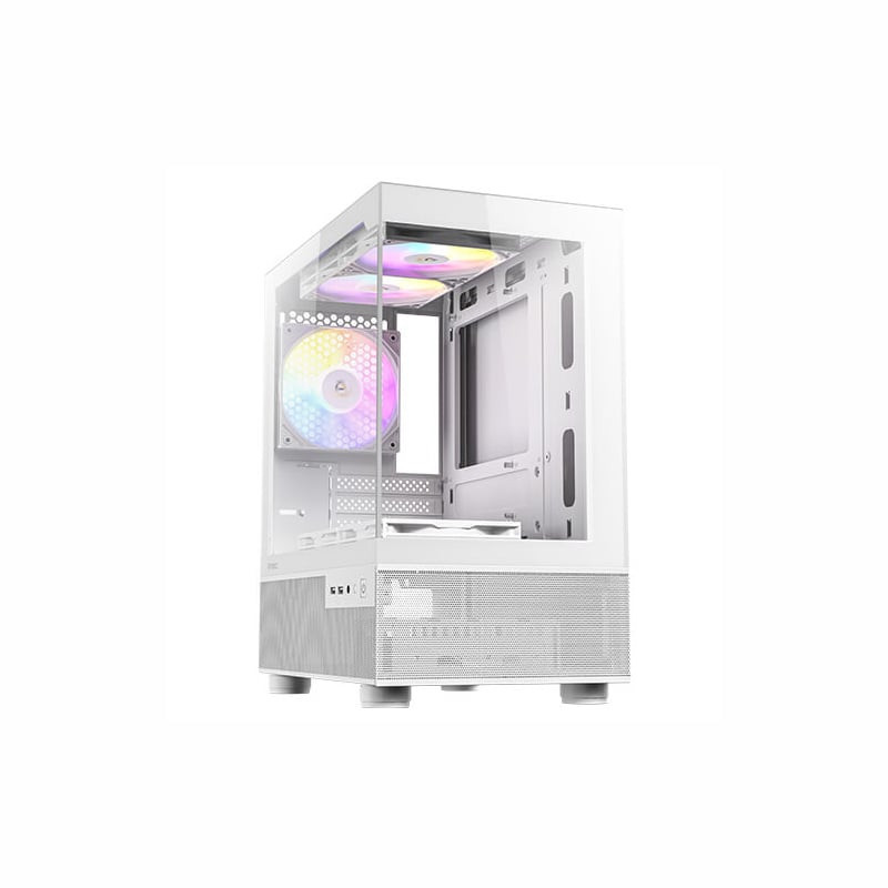 CX200M Elite Micro-ATX | ITX RGB Mini-Tower Gaming Chassis  White