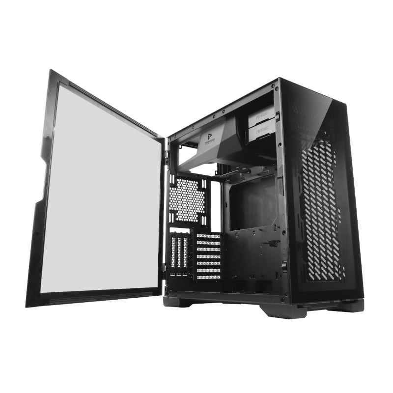 P120 Crystal Tempered Glass Side/Front ATX Gaming Chassis Black