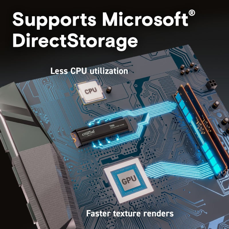 T500 2TB M.2 NVMe Gen4 with Heatsink NAND SSD