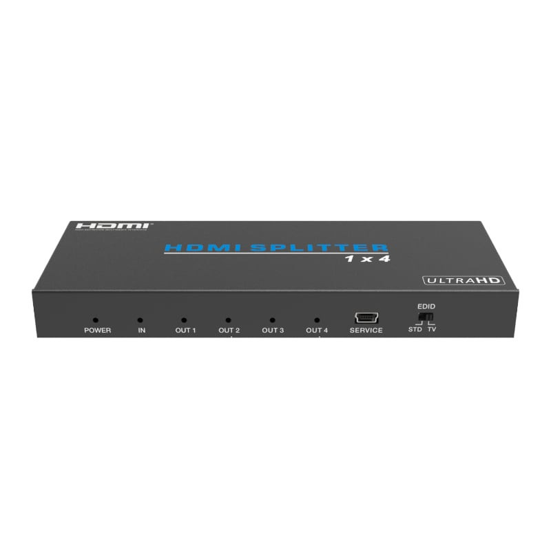 1×4 HDMI 2.0 Splitter Supports HDCP 2.0, EDID and HDR