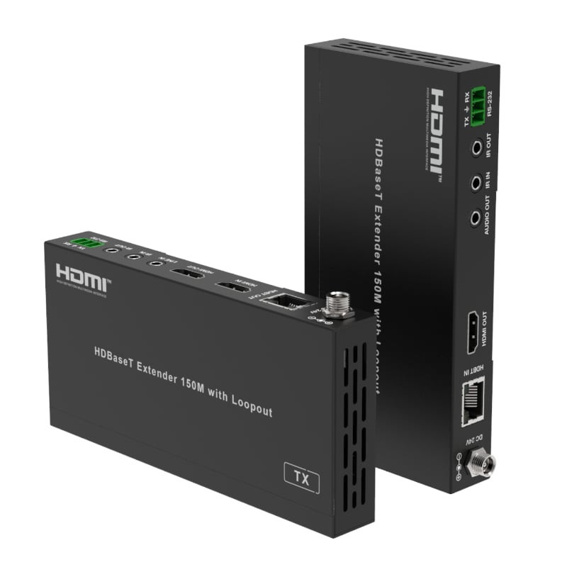 HDMI HDBaseT 150m 1080P Extender w/Audio Embedder and De-embedder