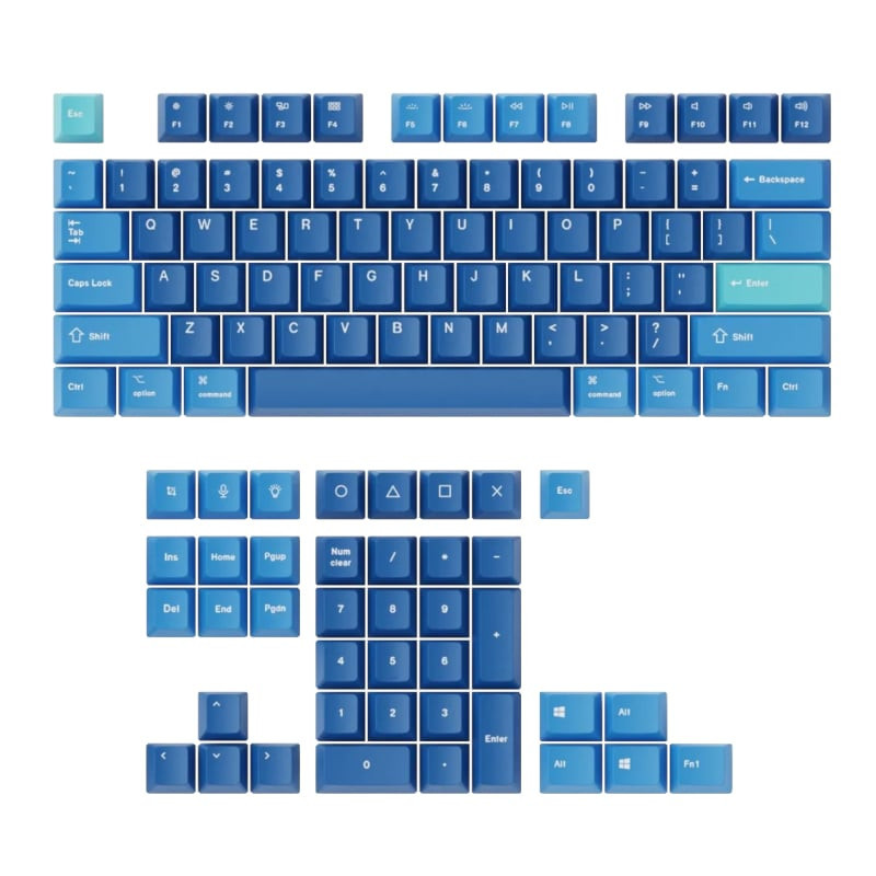 OEM Dye-Sub PBT Keycap Set – Ocean B: Q3/Q6/K8/K8 Pro/K10/K12